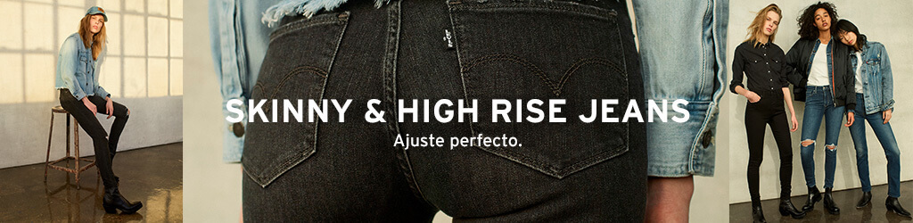 skinny & high rise jeans